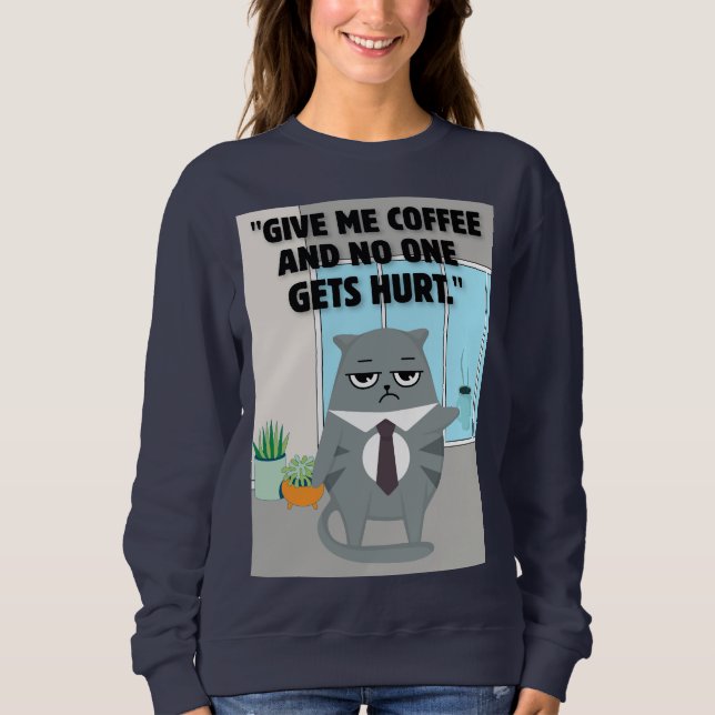 Camiseta Cota de café de gatos (Frente)