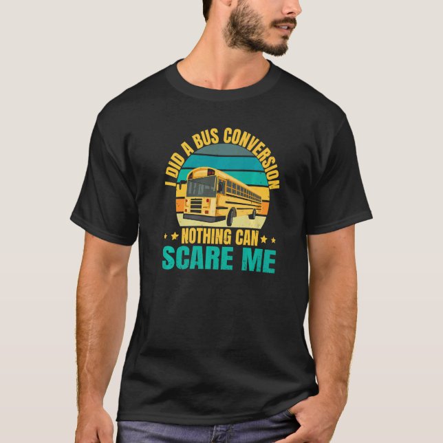 Camiseta Cota De Conversão De Ônibus Escolar Para Um Condut (Frente)