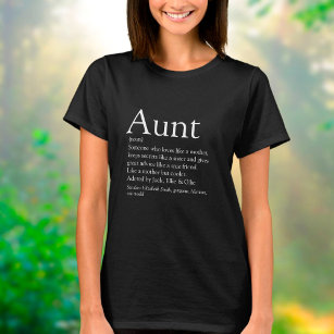 Camiseta Cota de Definição Personalizada da Melhor Tia