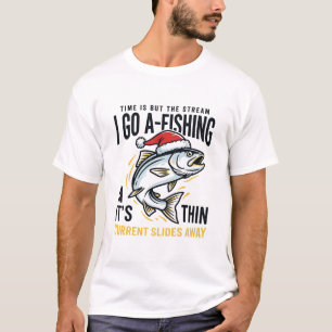 Camiseta Cota de fluxo de pesca de Natal Design