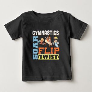 Camiseta Cota de Ginástica Masculina - Voar Girar Torcer