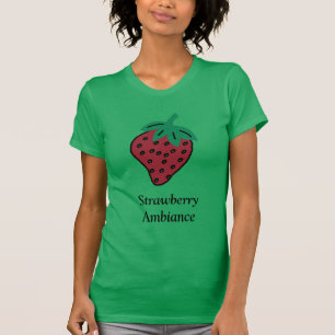 Camiseta Cota de Morango com Texto de Morango Vermelho