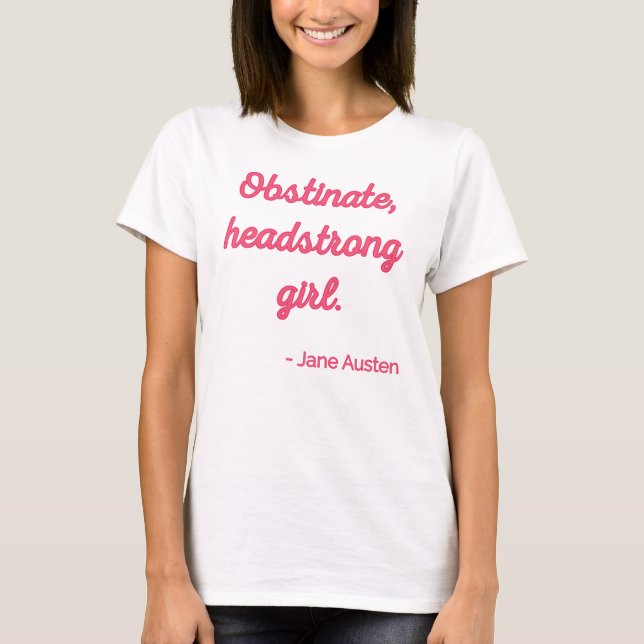 Camiseta Cota de Orgulho e Preconceito II - Estilo Bonito (Frente)