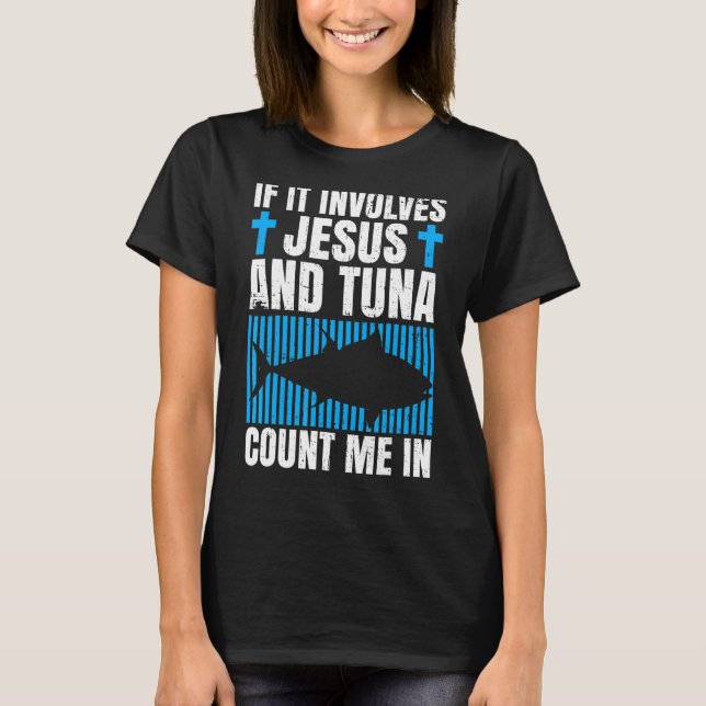 Camiseta Cota de Pesca de Atum para um Atum (Frente)