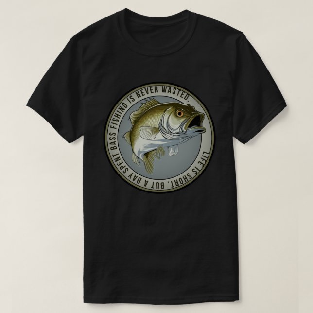 Camiseta Cota de Pesca de Bass (Frente do Design)