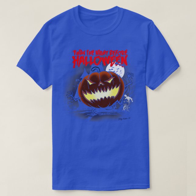 Camiseta Cota de Pumpkin de Halloween assustadora (Frente do Design)