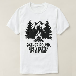 Camiseta Cota de Silhoute da Floresta Montanhosa das Noites