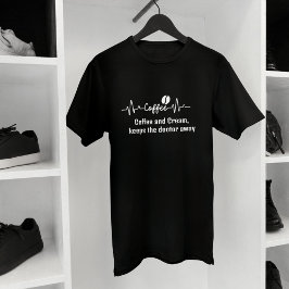 Camiseta Cota de Trabalho Divertida Café e Creme mantêm o m