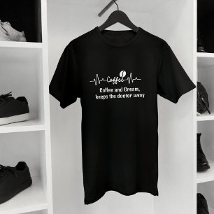 Camiseta Cota de Trabalho Divertida Café e Creme mantêm o m