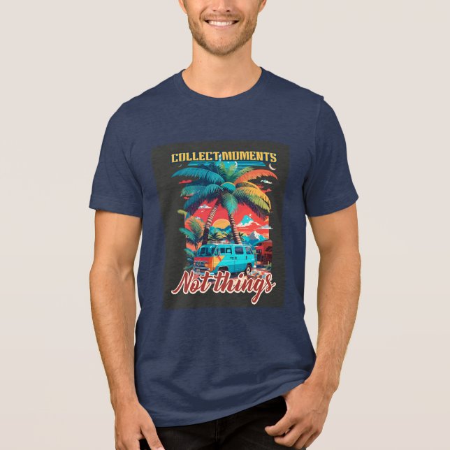 Camiseta Cota de Viagem de Van Camper Retro (Frente)