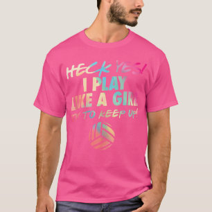Camiseta Cota de Voleibol das Cores Bonitas para n Meninas