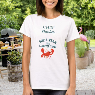 Camiseta Cota do cozinheiro do lagosta-vermelha