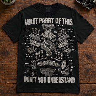 Camiseta Cota do Mecânico "Qual Parte Disso Você Não"