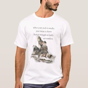 Camiseta Cota do Wolf Pack de Sabedoria de Lealdade Amigo