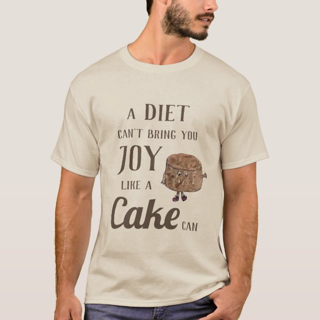 Camiseta Cota Engraçada De Bolo De Chocolate (Frente)