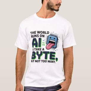 Camiseta Cota engraçada de Byte AI - Humor do Geek técnico