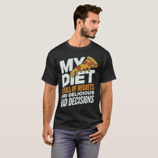 Camiseta Cota Engraçada de Pizza - Minha Dieta Lamenta