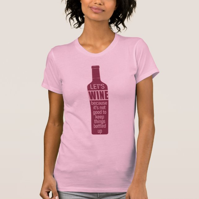 Camiseta Cota Engraçada De Vinho (Frente)