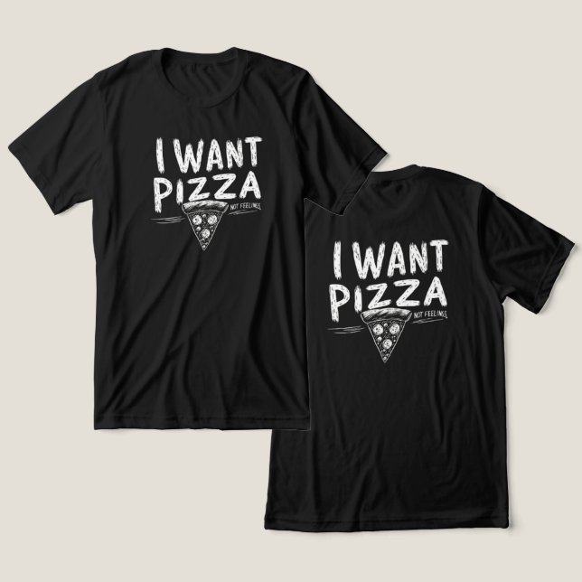 Camiseta Cota Engraçada Pizza Lover (Design Frente e Verso)