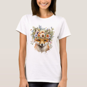 Camiseta Cota Floral de Fox de Aquarela