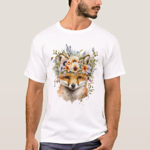 Camiseta Cota Floral de Fox de Aquarela