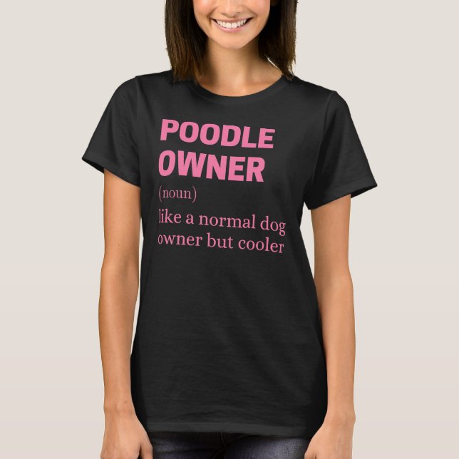 Camiseta Cota Funny Poodle Owner (Frente)