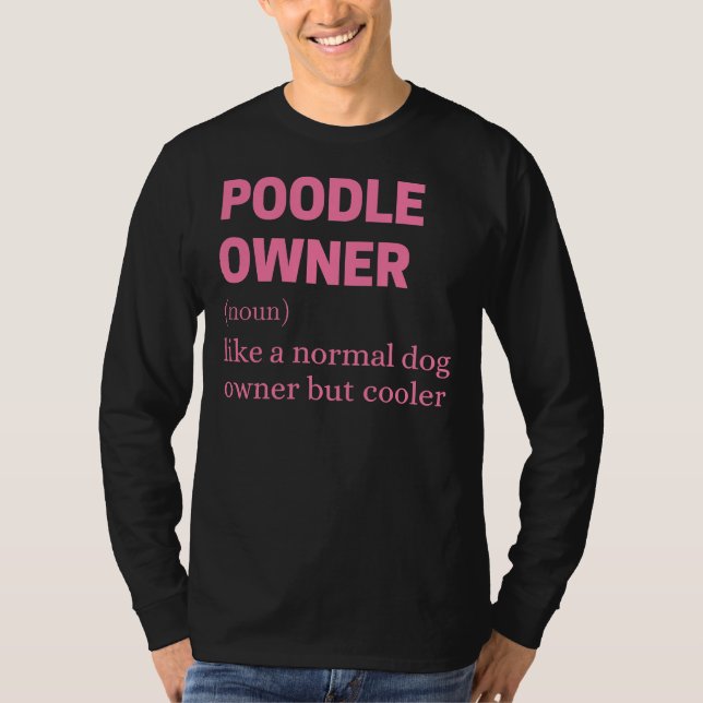 Camiseta Cota Funny Poodle Owner (Frente)