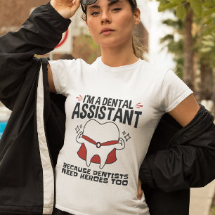 Camiseta Cota Heroínas Engraçadas do Assistente Dental