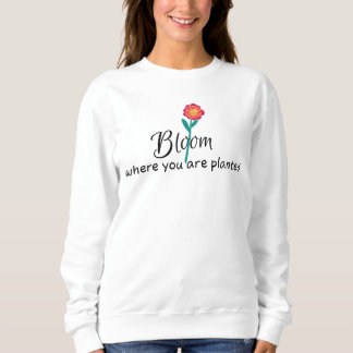 Camiseta Cota inspiracional - Bloom onde você está plantado