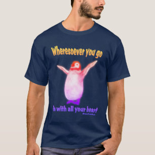 Camiseta Cota Inspiracional de Confúcio de Pinguim