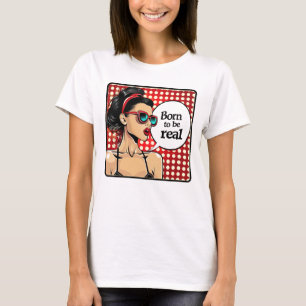 Camiseta Cota Inspiradora do Glam Vintage com Pop Retro