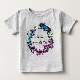 Camiseta Cota personalizada Borboleta e Flores