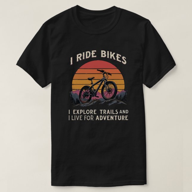 Camiseta Cotação de Ciclo Motivacional para Amantes Adventu (Frente do Design)