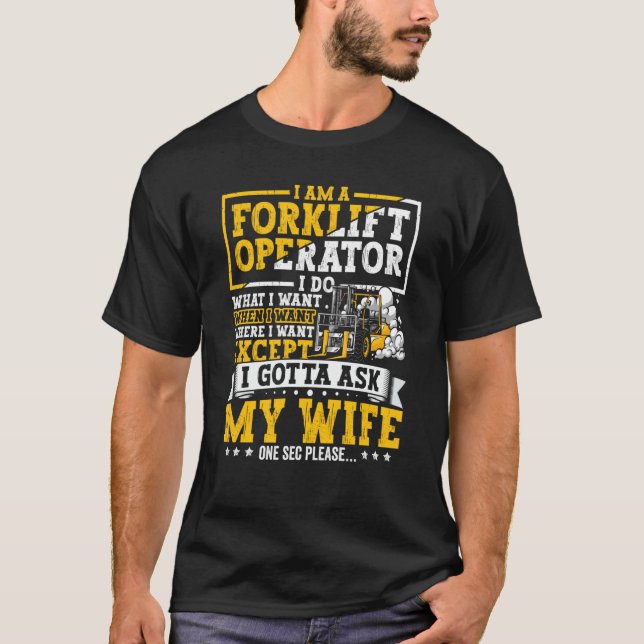 Camiseta Cotação de Driver Certificado do Forklevantar Oper (Frente)