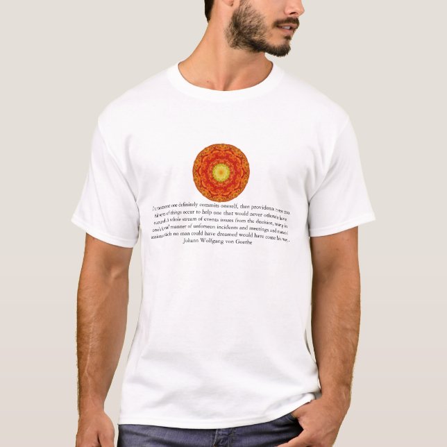 Camiseta COTAÇÃO de Johann Wolfgang von Goethe (Frente)