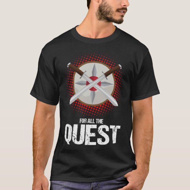 Camiseta Cotação de Luta de Espadas para Função de Ação em  (Frente)
