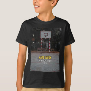 Camiseta Cotação de Motivação do Trabalho de Duro de Basque
