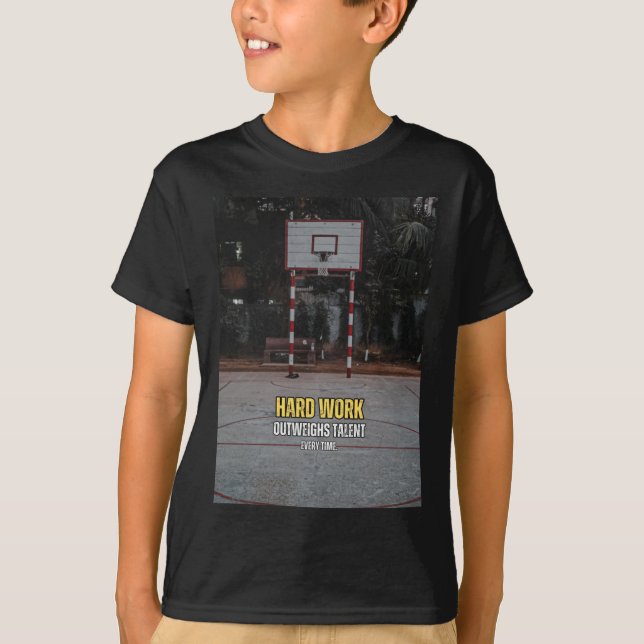 Camiseta Cotação de Motivação do Trabalho de Duro de Basque (Frente)