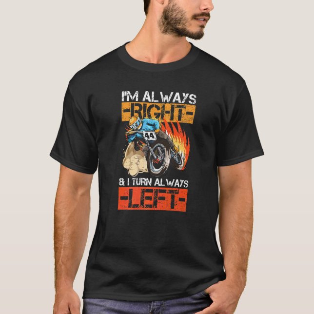 Camiseta Cotação de Moto de Corrida Flat Track para um Flat (Frente)