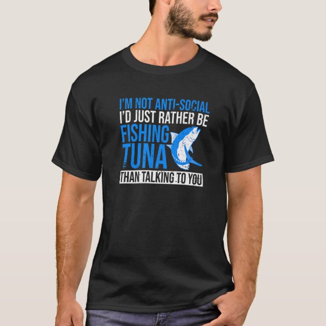 Camiseta Cotação de pesca do atum rabilho para a pesca do a (Frente)