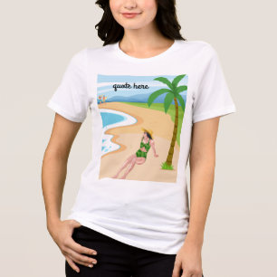 Camiseta cotação de praia editável