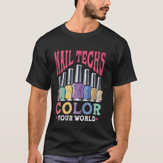 Camiseta Cotaçao de unha técnica uniforme de trabalho esmal (Frente)