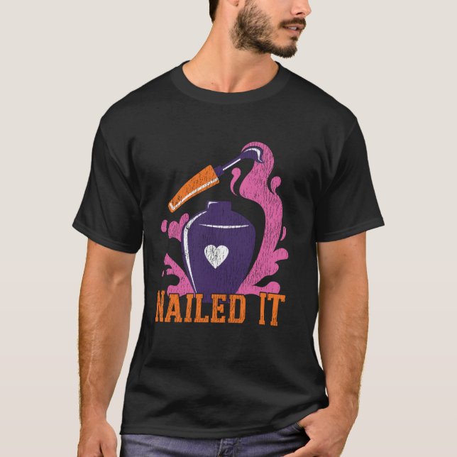 Camiseta Cotaçao de unha Trabalho Uniforme Esmalte de unha  (Frente)