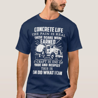 Camiseta Cotação De Vida Concreta Da Construção Para Escava
