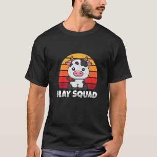 Camiseta Cotação do Hay Squad para um Alimentador de Vacas