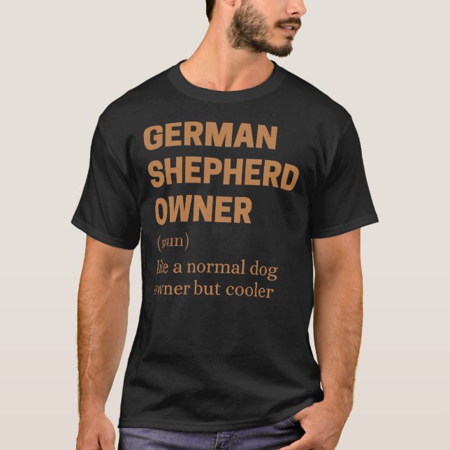 Camiseta Cotação do proprietário do german shepherd (Frente)
