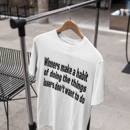 Camiseta Cotação Motivacional Vencedores Perdedores