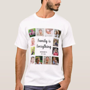 Camiseta Cotação Personalizada de Nome da Família de Quadro