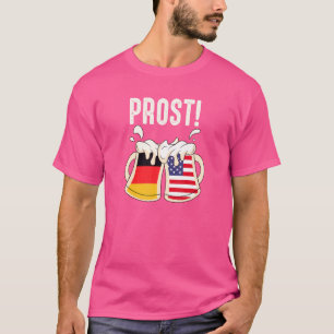 Camiseta Cotação Prost Beer Mug Bandeira Alemã Americana