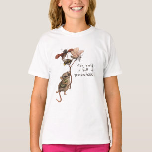 Camiseta Cotação Whimsical Possum e Inspiração de Aventura